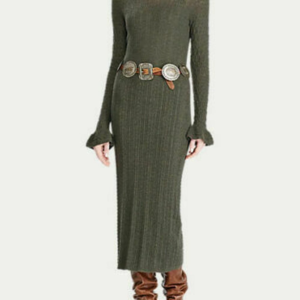 Polo Ralph Lauren Pointelle Wool Sweater Dress - Picture 3 of 7